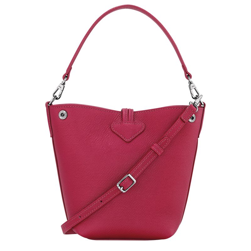 Dark Pink Longchamp Le Roseau Xs Women Bucket Bag | Ksa-908ZBWSOL