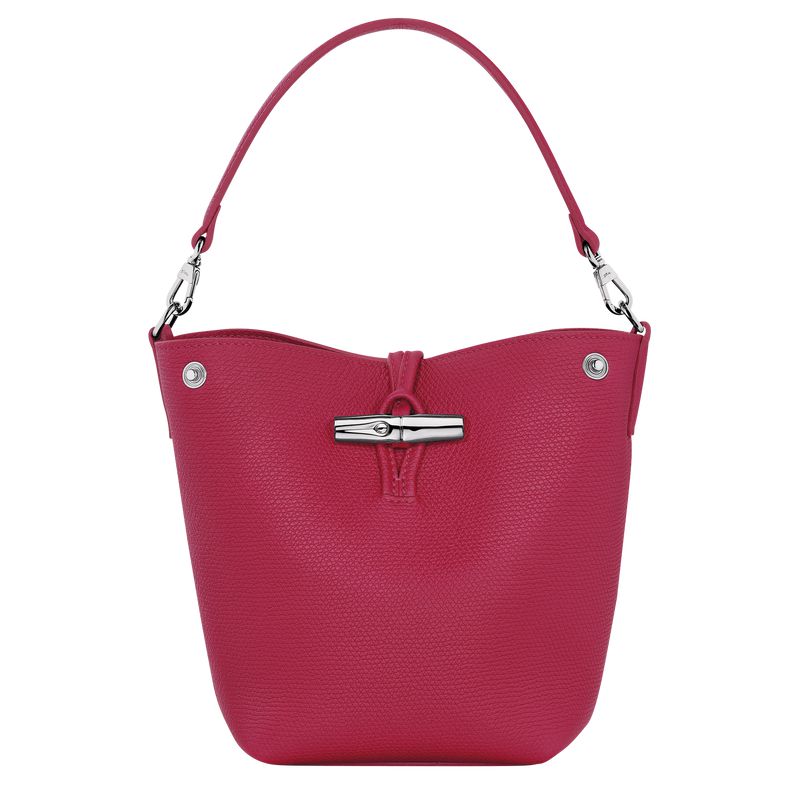 Dark Pink Longchamp Le Roseau Xs Women Bucket Bag | Ksa-908ZBWSOL