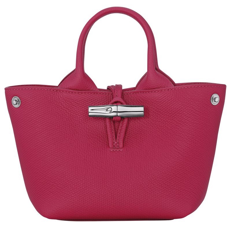 Dark Pink Longchamp Le Roseau Xs Women Handbag | Ksa-809RWYUTZ