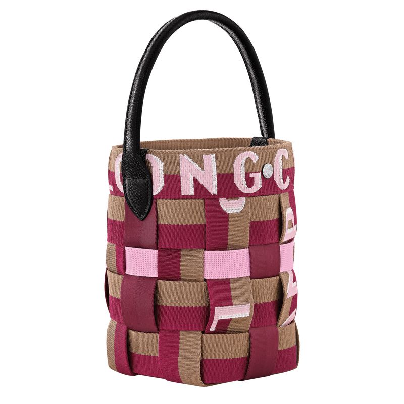 Dark Pink / Brown Longchamp Re-play Xs Women Bucket Bag | Ksa-258QWMDZP