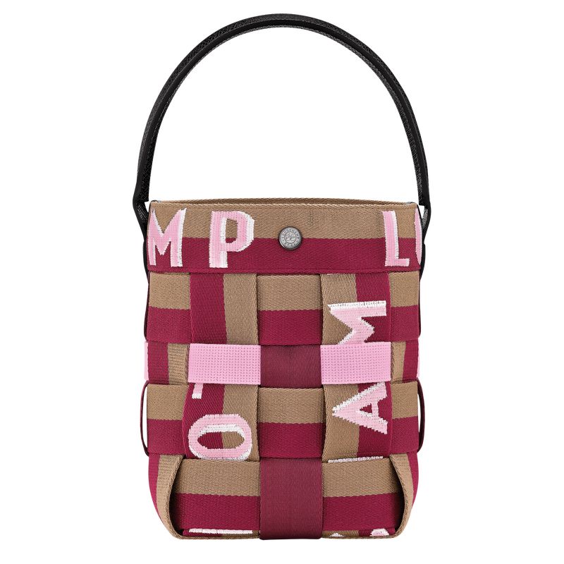 Dark Pink / Brown Longchamp Re-play Xs Women Bucket Bag | Ksa-258QWMDZP