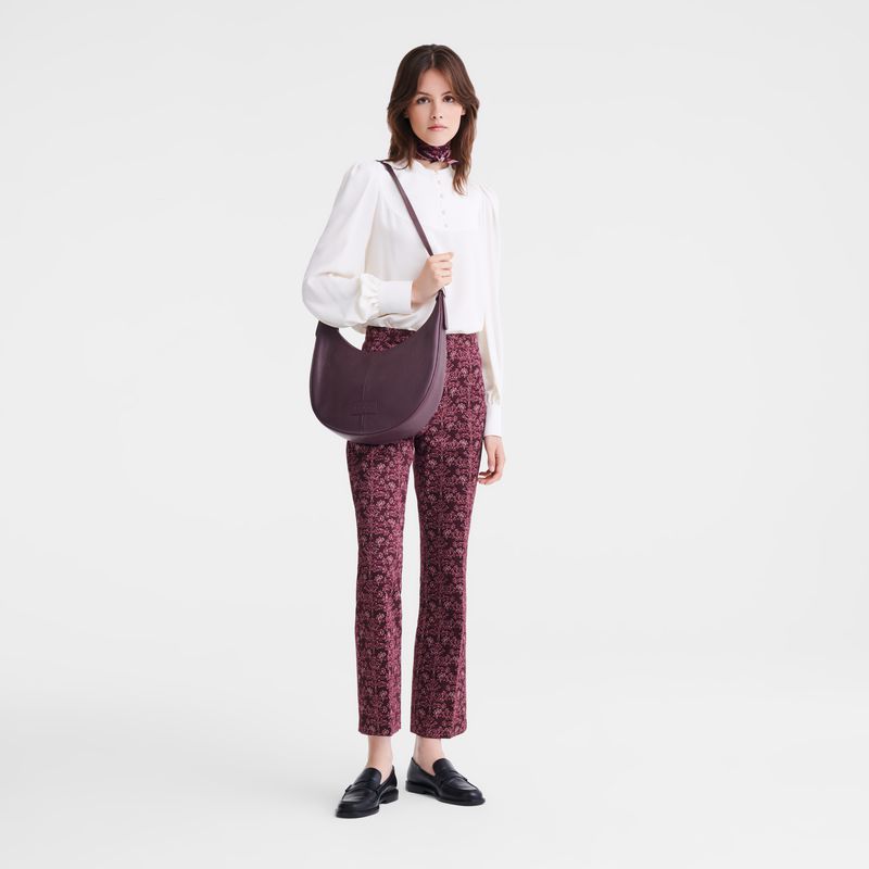 Dark Purple Longchamp Essential L Women Crossbody Bag | Ksa-217NIARST