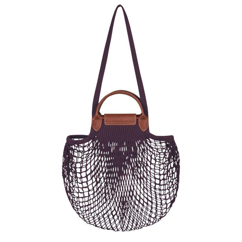 Dark Purple Longchamp Le Pliage Filet L Women Mesh Bag | Ksa-681IVLDZK