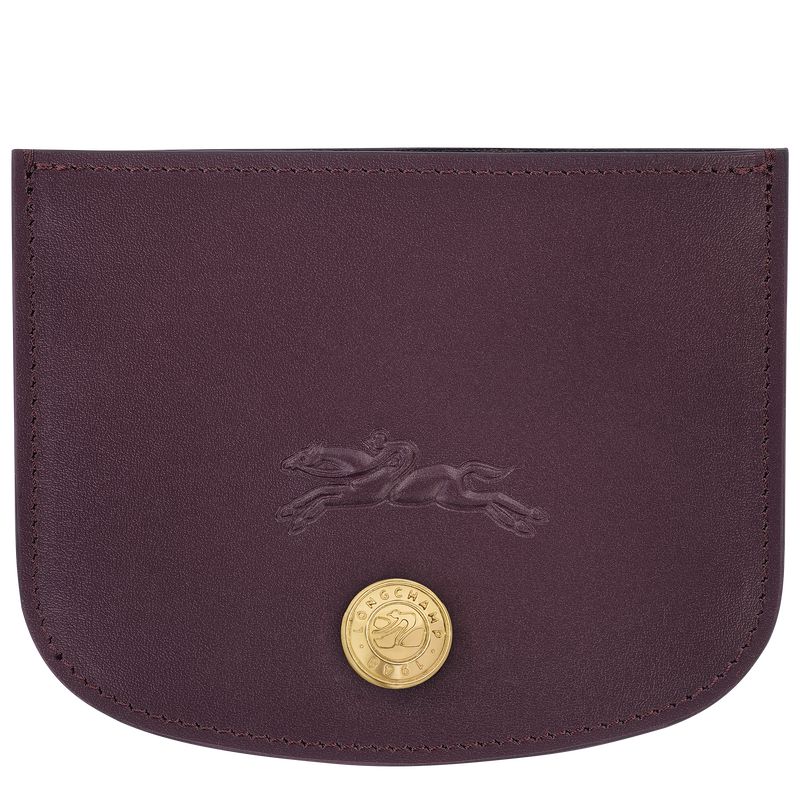 Dark Purple Longchamp Épure Women Card Holder | Ksa-043UVWCBX