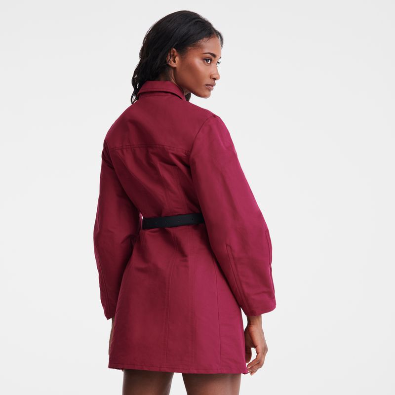 Dark Red Longchamp Canvas Women Dress | Ksa-617ODGJWI