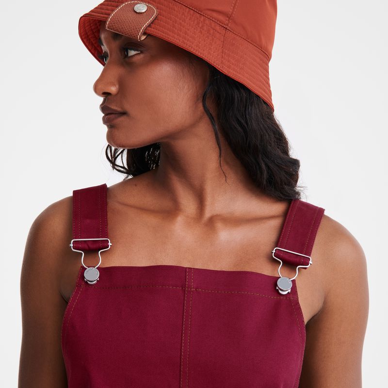 Dark Red Longchamp Gabardine Women Dress | Ksa-962NUYFTO