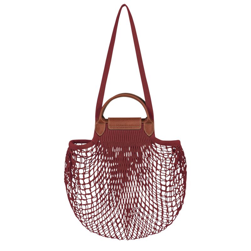 Dark Red Longchamp Le Pliage Filet L Women Mesh Bag | Ksa-359IWOKYZ