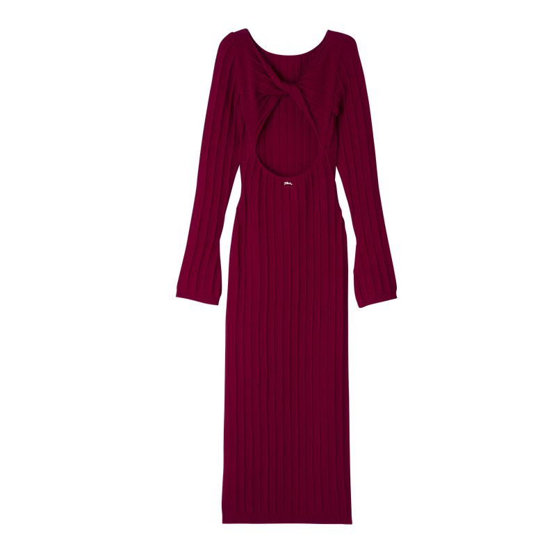 Dark Red Longchamp Long Women Dress | Ksa-614PIKNRV