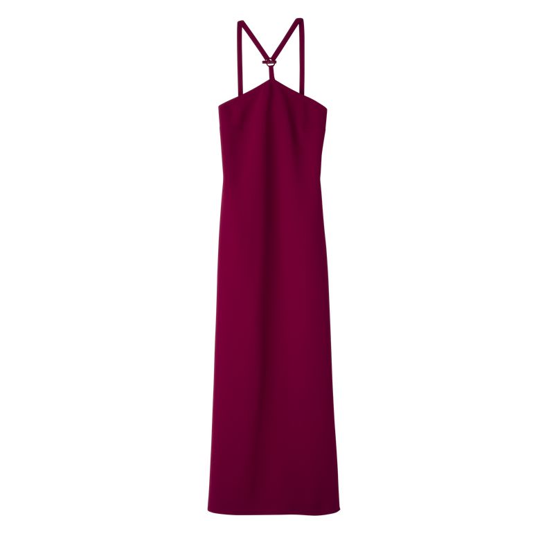 Dark Red Longchamp Long Women Dress | Ksa-325AFLHYZ