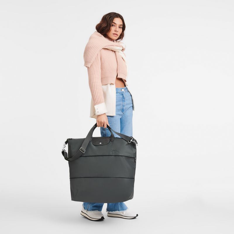 Deep Grey Longchamp Le Pliage Green Expandable Women Travel Bag | Ksa-710JQEWMB