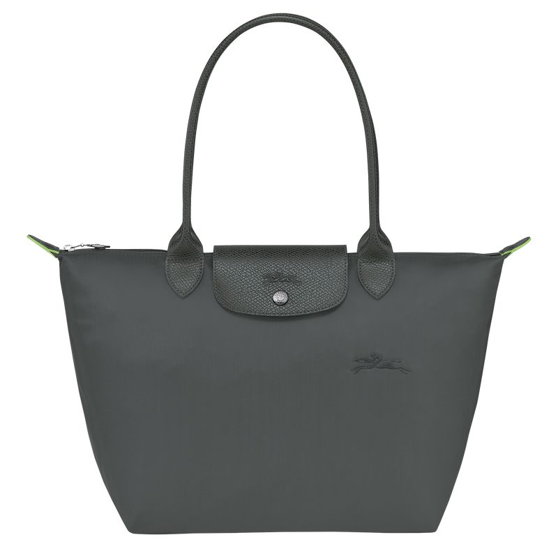 Deep Grey Longchamp Le Pliage Green M Women Tote Bag | Ksa-894DMORCF