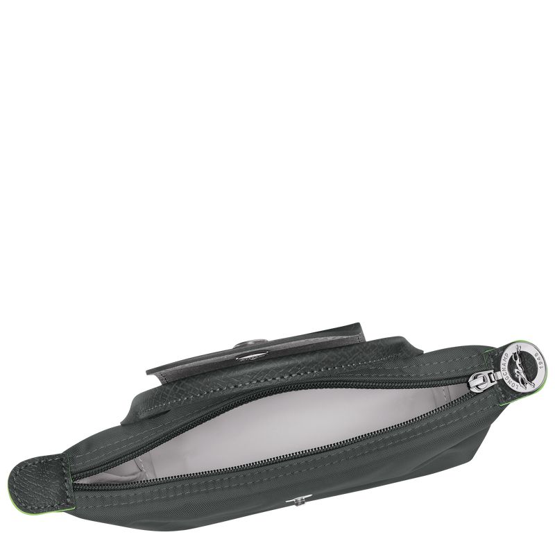 Deep Grey Longchamp Le Pliage Green With Handle Men Pouch | Ksa-265FNUMYR