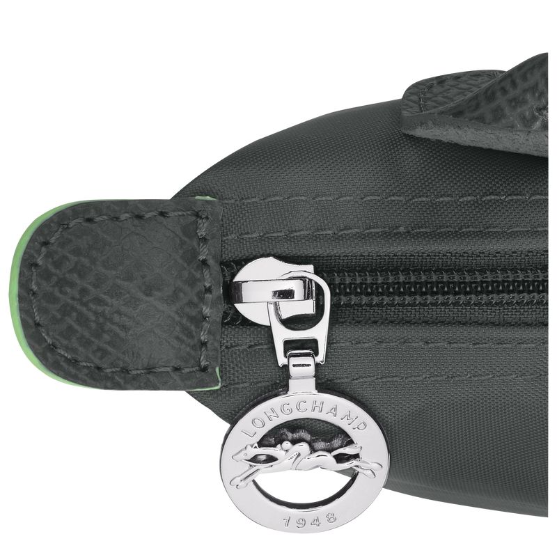 Deep Grey Longchamp Le Pliage Green With Handle Men Pouch | Ksa-265FNUMYR