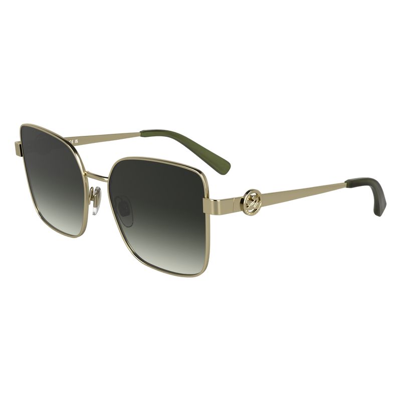 Gold / Khaki Longchamp Metal Women Sunglasses | Ksa-019BZGUVE