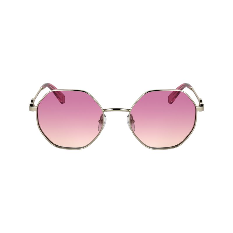 Gold / Pink Longchamp Metal Women Sunglasses | Ksa-910WMTAQL