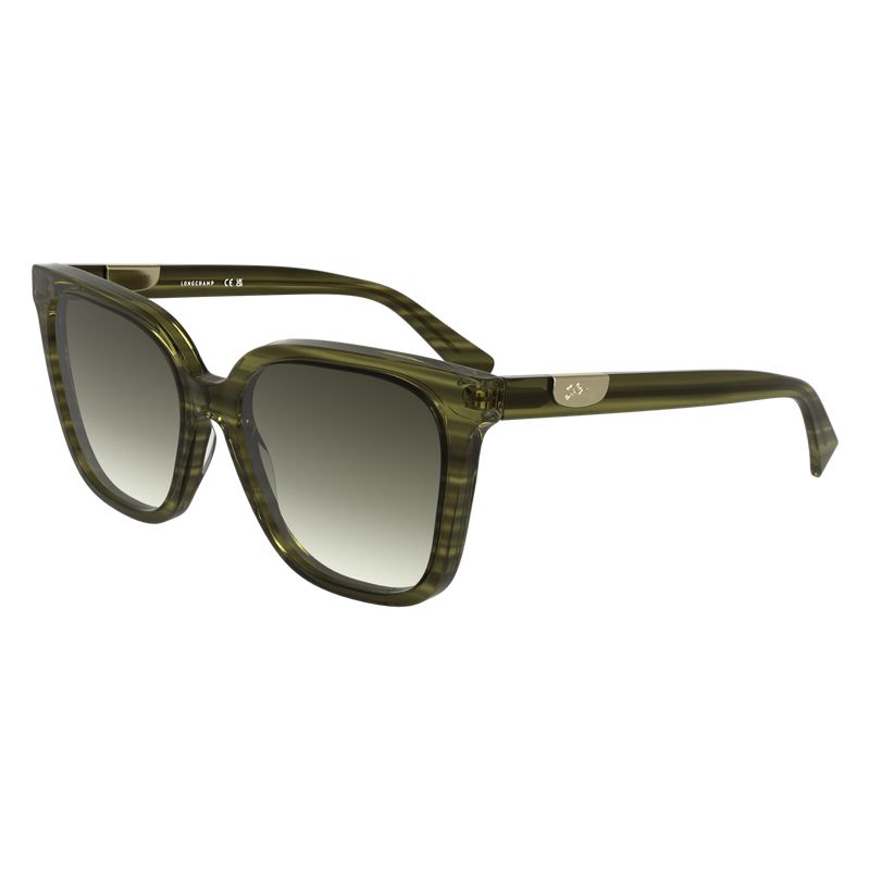 Green Longchamp Acetate Women Sunglasses | Ksa-271RIMHEO