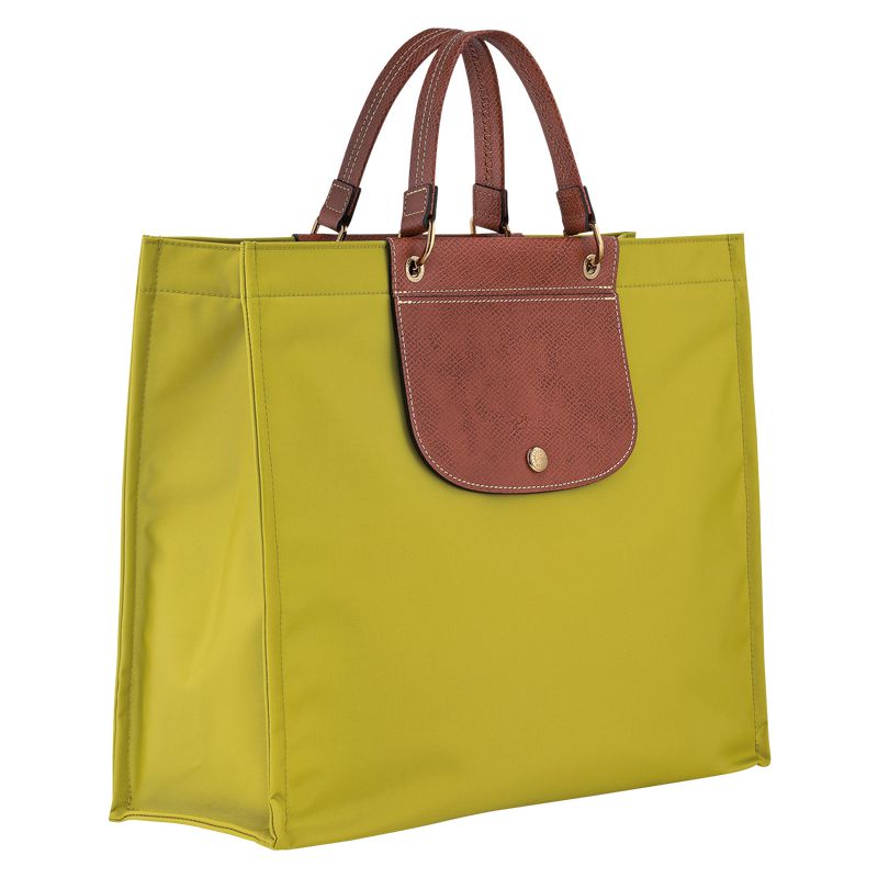 Green Longchamp Cabas L Women Tote Bag | Ksa-581VBDHLG