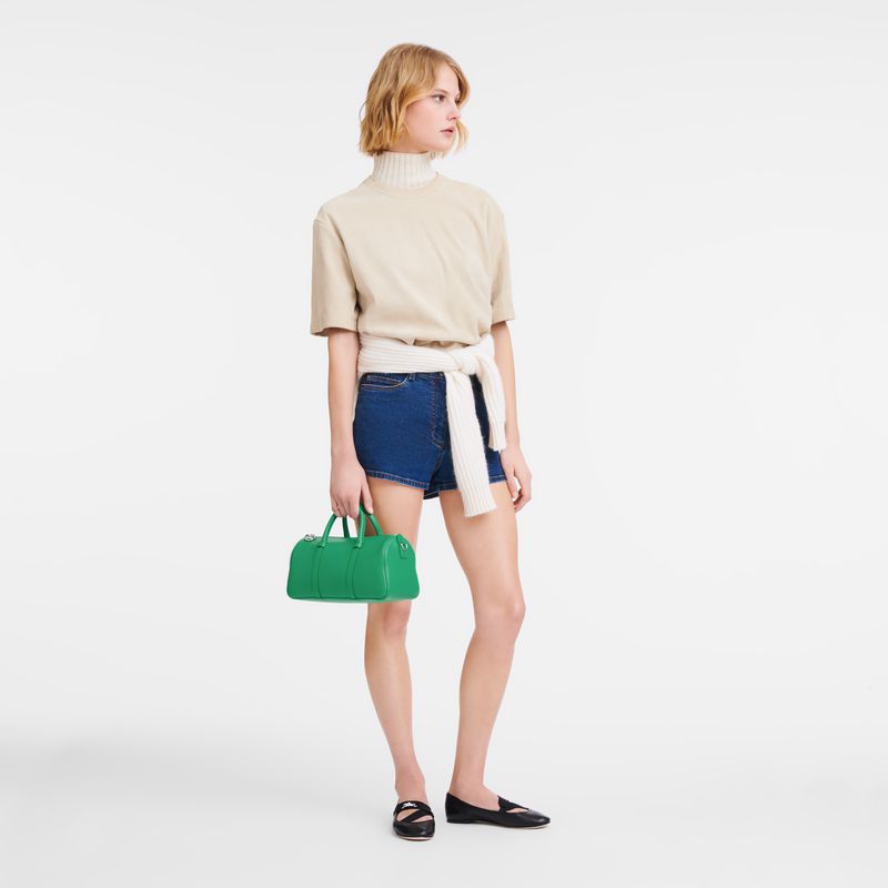 Green Longchamp Daylong M Women Handbag | Ksa-648JVAWBG