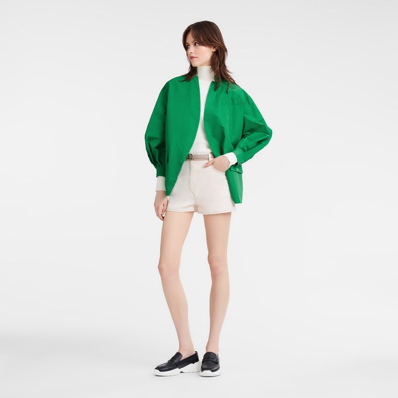 Green Longchamp Kimono Women Jacket | Ksa-176XPMCHI