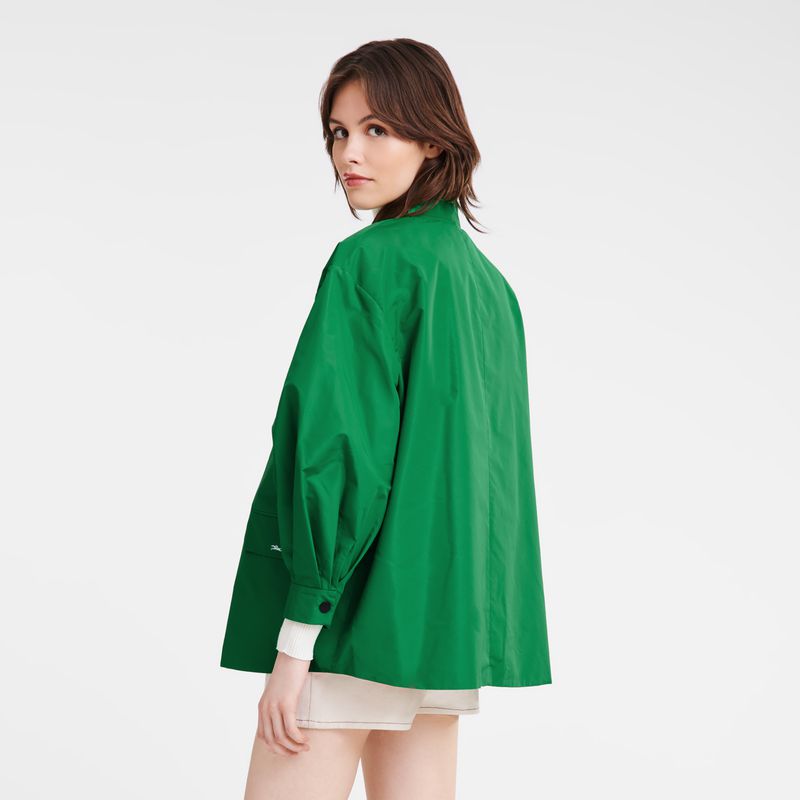 Green Longchamp Kimono Women Jacket | Ksa-176XPMCHI