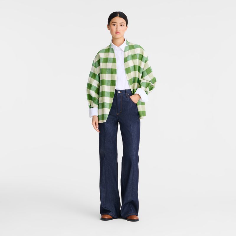 Green Longchamp Kimono Women Jacket | Ksa-238JZFPIE