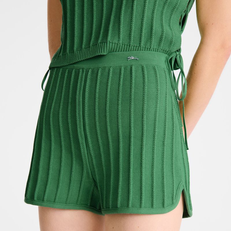Green Longchamp Knit Women Shorts | Ksa-275OFZRTG
