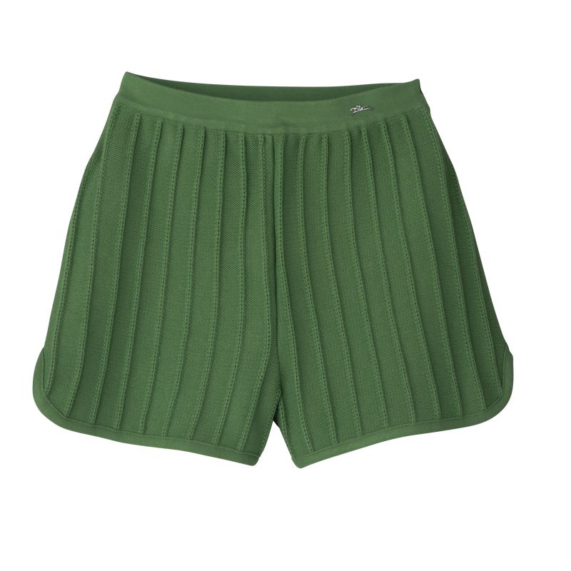 Green Longchamp Knit Women Shorts | Ksa-275OFZRTG