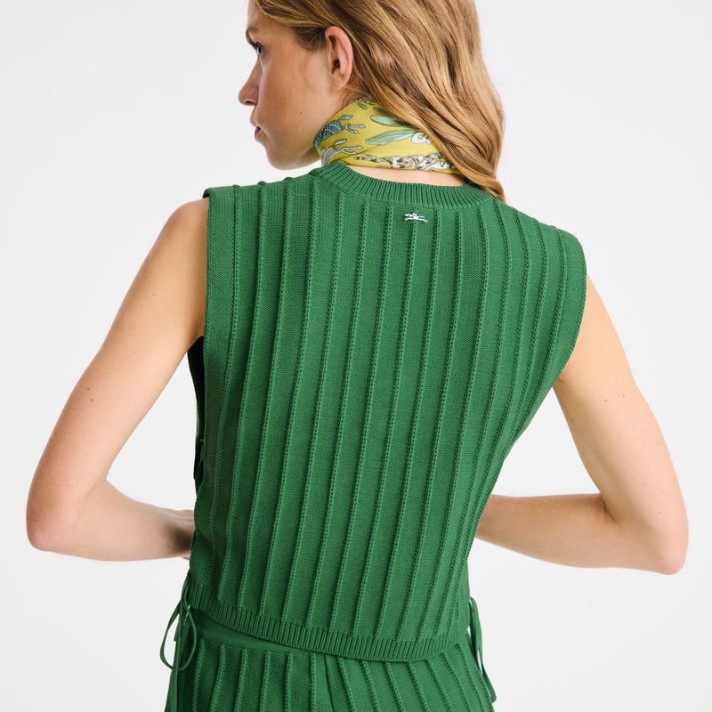 Green Longchamp Knit Women Top | Ksa-293PWBSMG