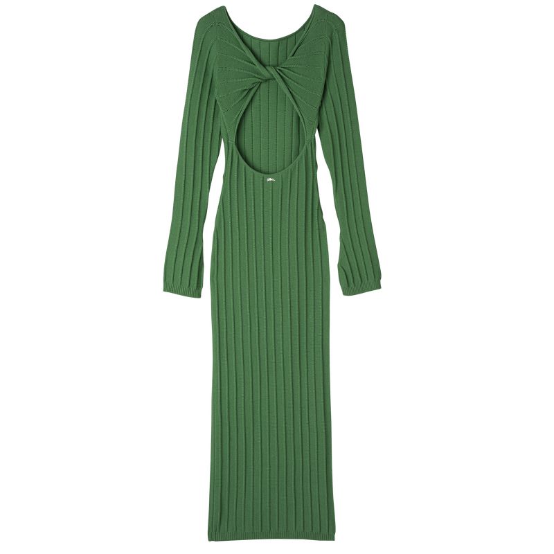 Green Longchamp Long Women Dress | Ksa-561KIDUMW