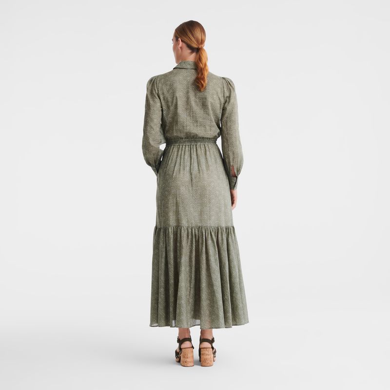 Green Longchamp Long Women Dress | Ksa-679AEBMZO