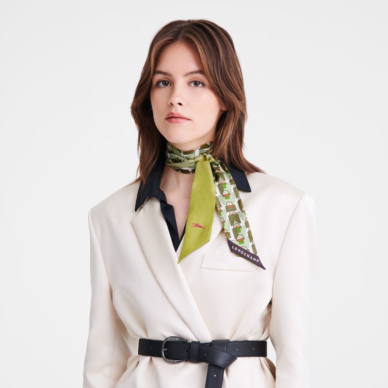 Green Longchamp Origami Le Pliage Women Headband | Ksa-607WXEGVM