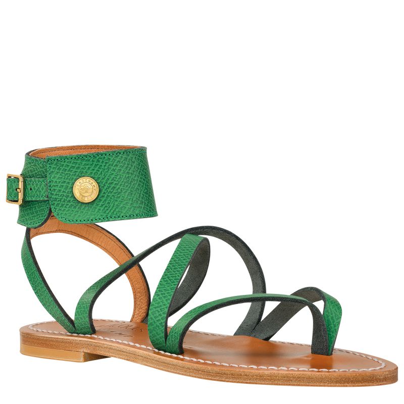 Green Longchamp X K.Jacques Women Sandals | Ksa-654AJVHET