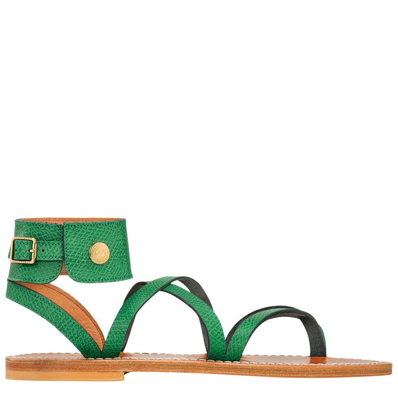 Green Longchamp X K.Jacques Women Sandals | Ksa-654AJVHET
