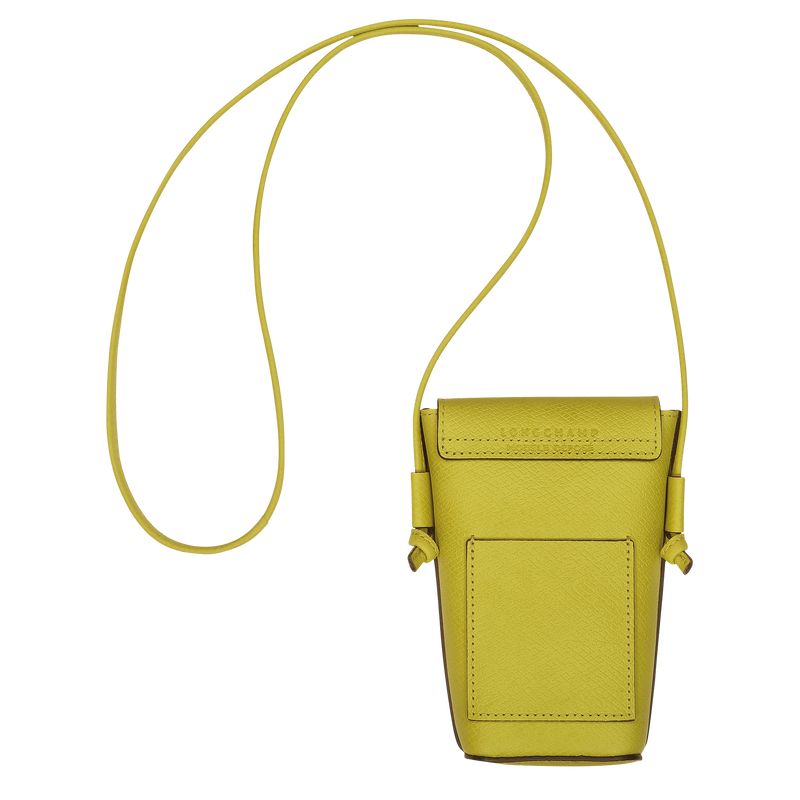 Green Longchamp Épure With Leather Lace Men Phone Case | Ksa-325AVCBYQ