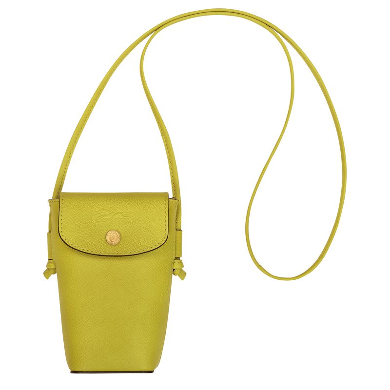 Green Longchamp Épure With Leather Lace Men Phone Case | Ksa-325AVCBYQ