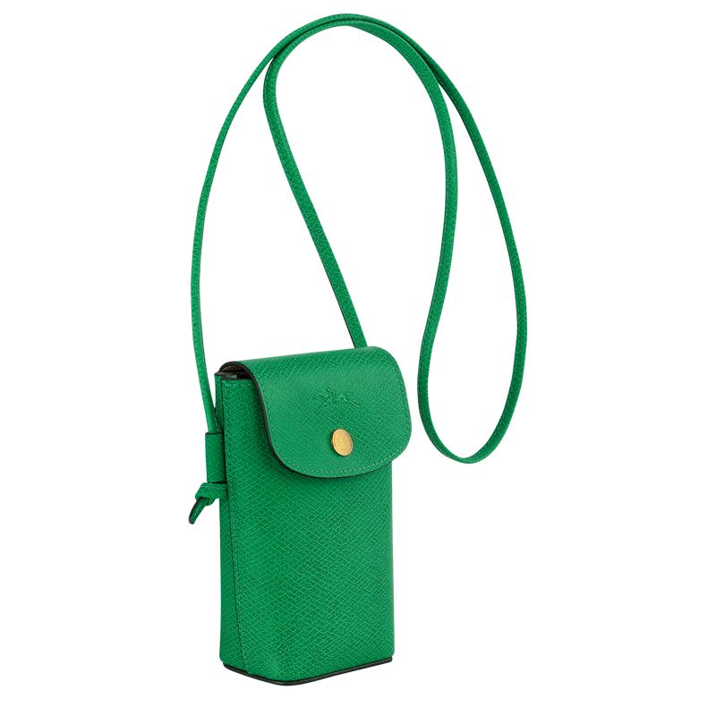 Green Longchamp Épure With Leather Lace Men Phone Case | Ksa-217VTXHWA