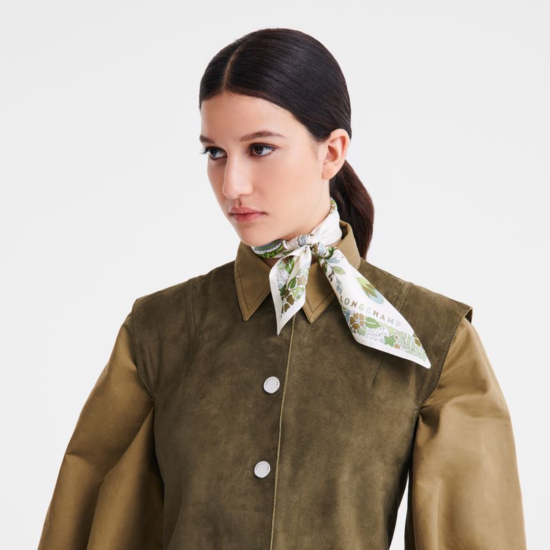 Green / Multicolor Longchamp Forêt 50 Women Scarf | Ksa-940UBTOFV