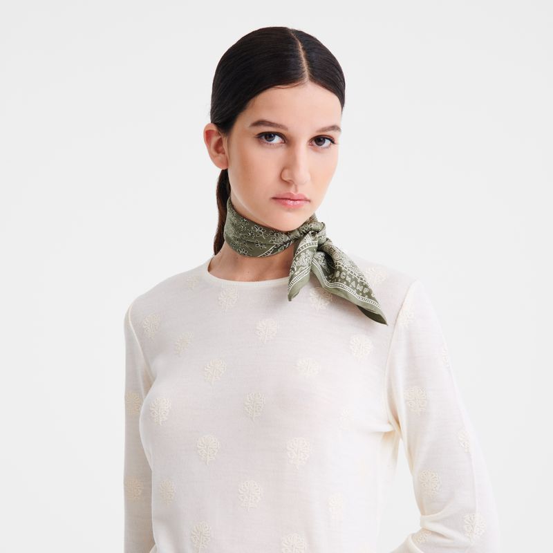 Green / Multicolor Longchamp Tree Of Life 50 Women Scarf | Ksa-271MQIKTB