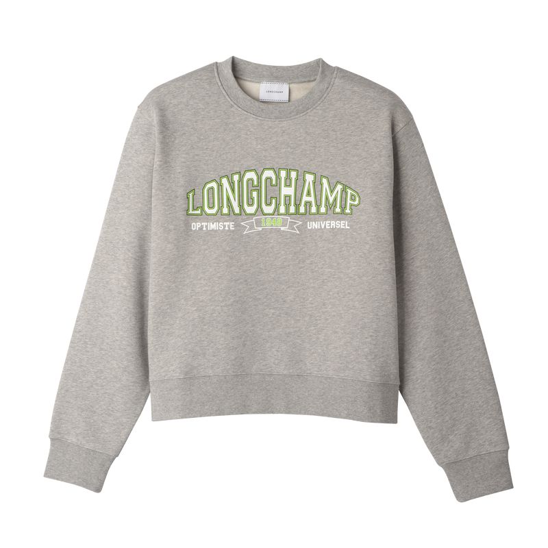 Grey Longchamp Jersey Women Sweatshirt | Ksa-658IDXVNT