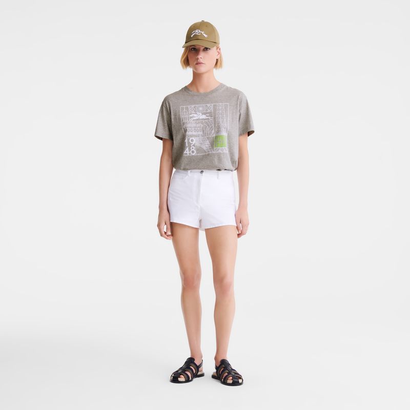 Grey Longchamp Jersey Women T-shirt | Ksa-463GAUWJF