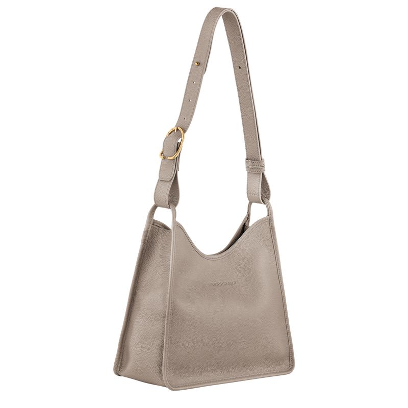 Grey Longchamp Le Foulonné M Women Hobo Bag | Ksa-290BFOVHU