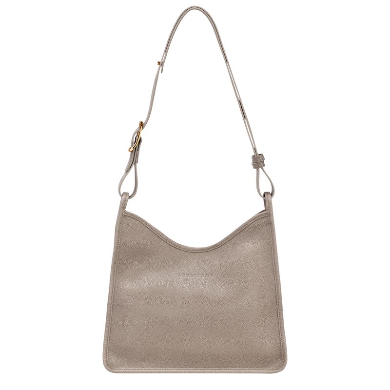 Grey Longchamp Le Foulonné M Women Hobo Bag | Ksa-290BFOVHU