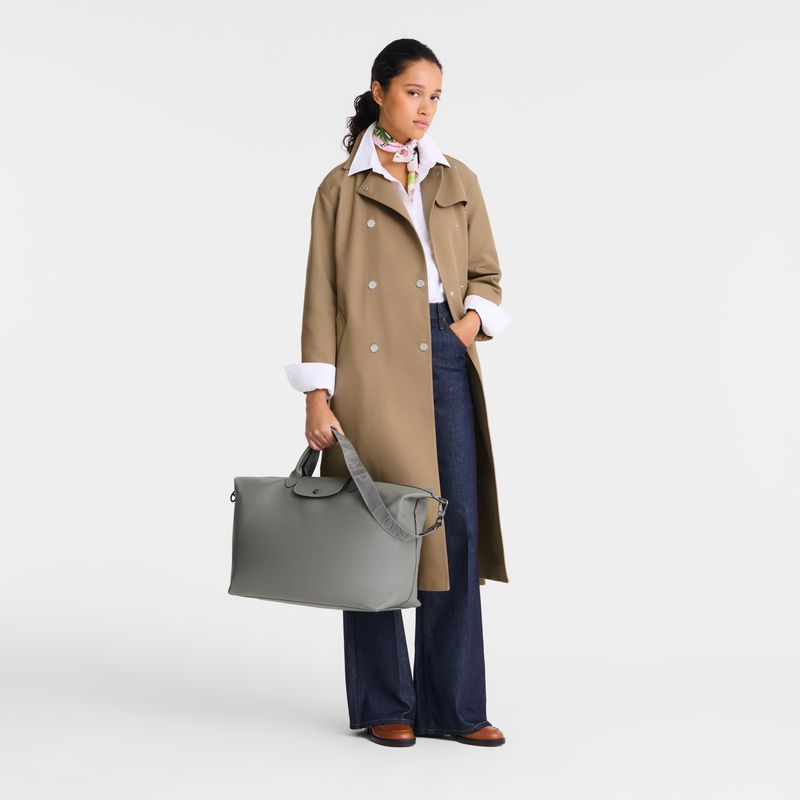 Grey Longchamp Le Pliage Xtra L Women Travel Bag | Ksa-396SLNMDB