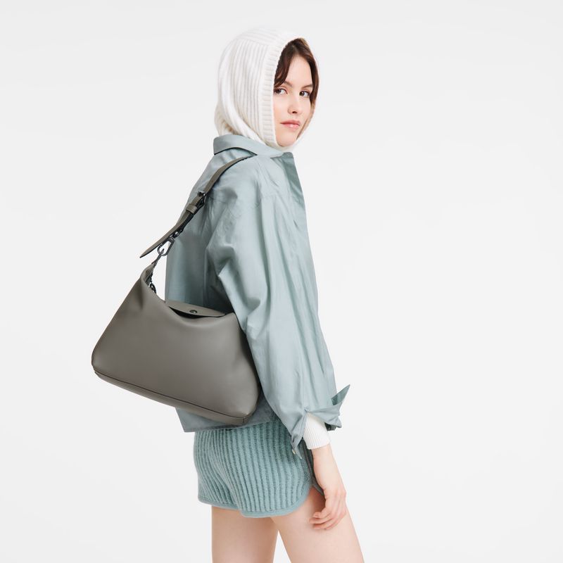 Grey Longchamp Le Pliage Xtra M Women Hobo Bag | Ksa-352QHVIUR