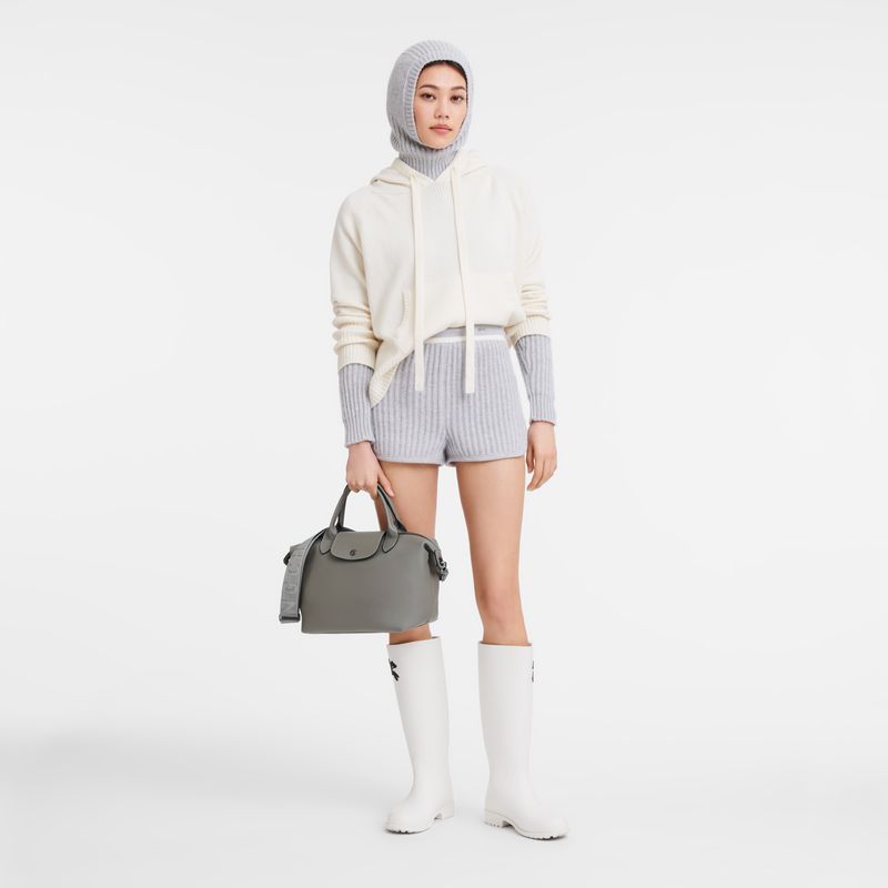 Grey Longchamp Le Pliage Xtra S Women Handbag | Ksa-072LPWCBE
