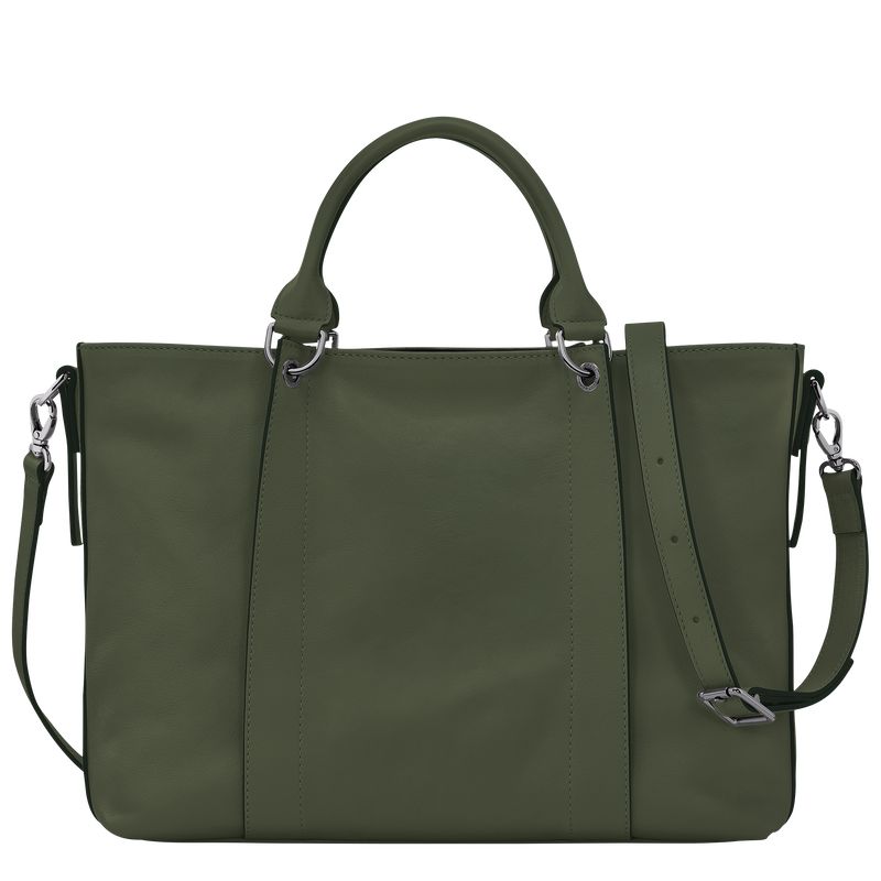 Khaki Longchamp 3D L Women Handbag | Ksa-763CGMAHV