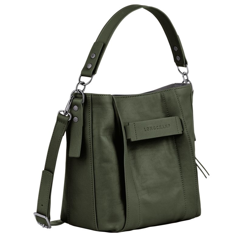 Khaki Longchamp 3D S Women Crossbody Bag | Ksa-940UDBLRX