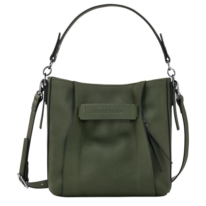 Khaki Longchamp 3D S Women Crossbody Bag | Ksa-940UDBLRX