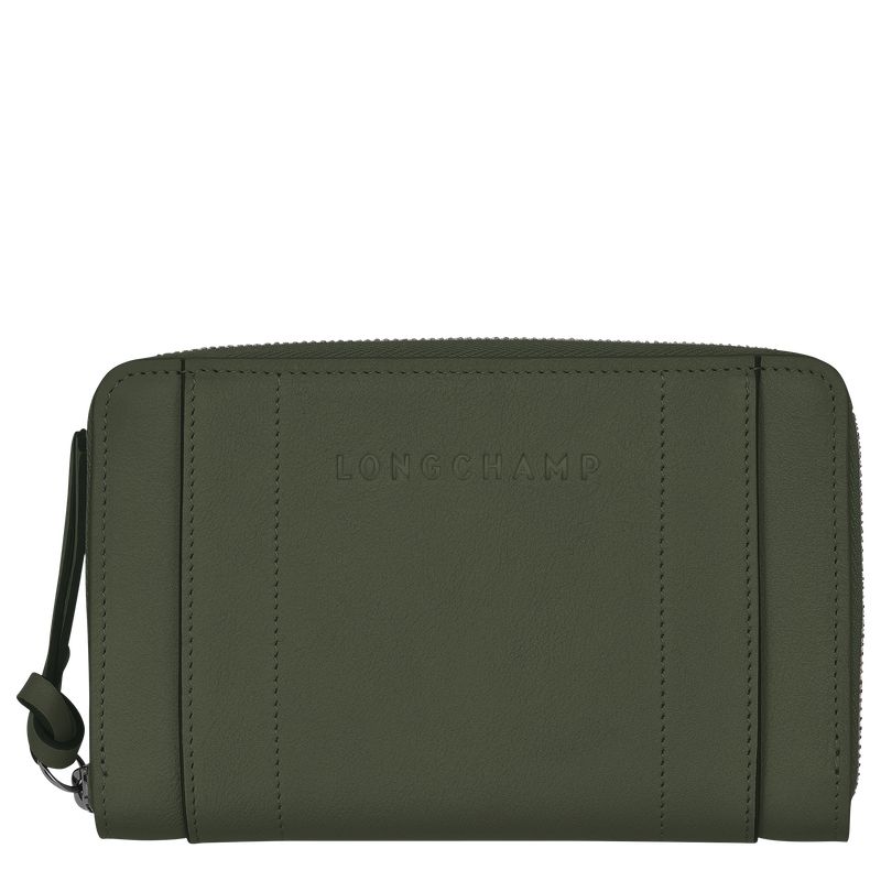 Khaki Longchamp 3D Women Wallet | Ksa-543SRKBQZ
