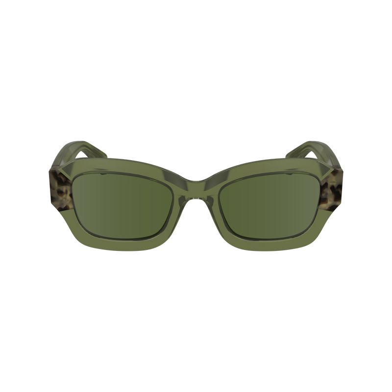 Khaki Longchamp Acetate Women Sunglasses | Ksa-527NWIOSY